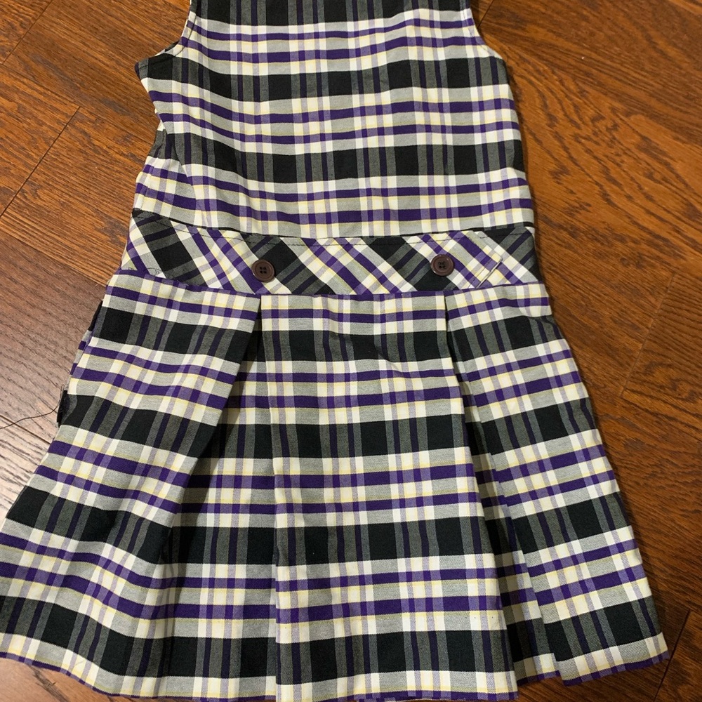 Plaid Sleeveless Dress uniform